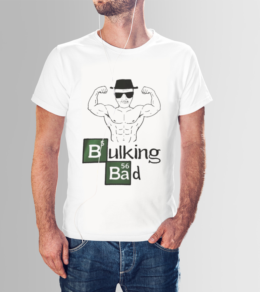 Bulking Bad Walter White Muscular Gym Periodic Table T-Shirt
