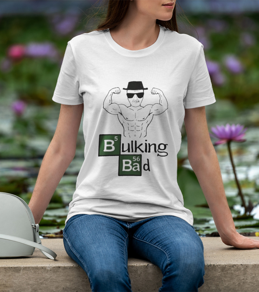 Bulking Bad Walter White Muscular Gym Periodic Table T-Shirt