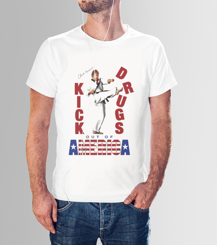Chuck Norris Kick Drugs Out Of America T-Shirt