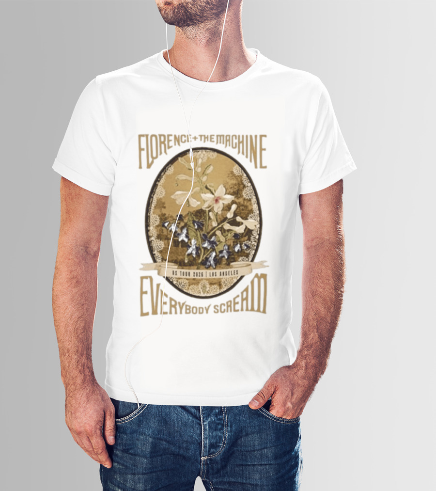 Florence + The Machine Everybody Scream US Tour 2026 Los Angeles T-Shirt