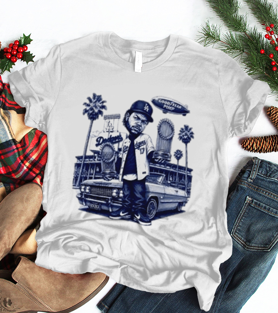 Ice Cube Los Angeles Dodgers Champion Good Year Pimp T-Shirt