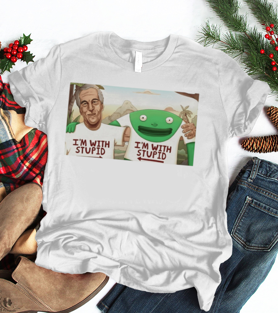 I'm With Stupid Frog Epstein Files T-Shirt