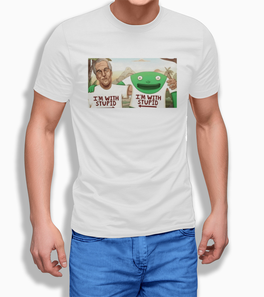 I'm With Stupid Frog Epstein Files T-Shirt