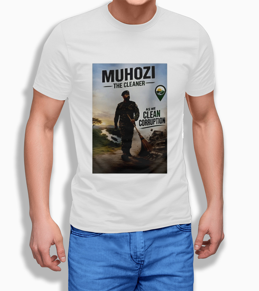 Muhozi The Cleaner As We Clean Corruption Theft Nepotism Unemployment Misuse Of Office T-Shirt