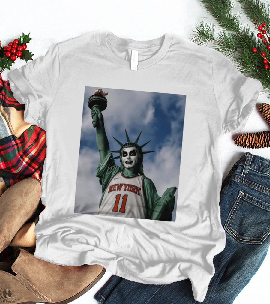 New York 11 Statue Of Liberty Joker Mashup T-Shirt