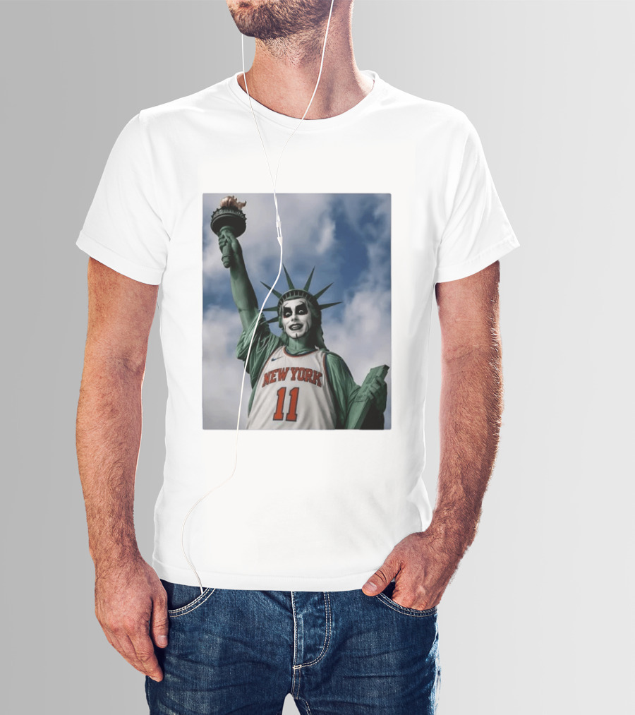 New York 11 Statue Of Liberty Joker Mashup T-Shirt