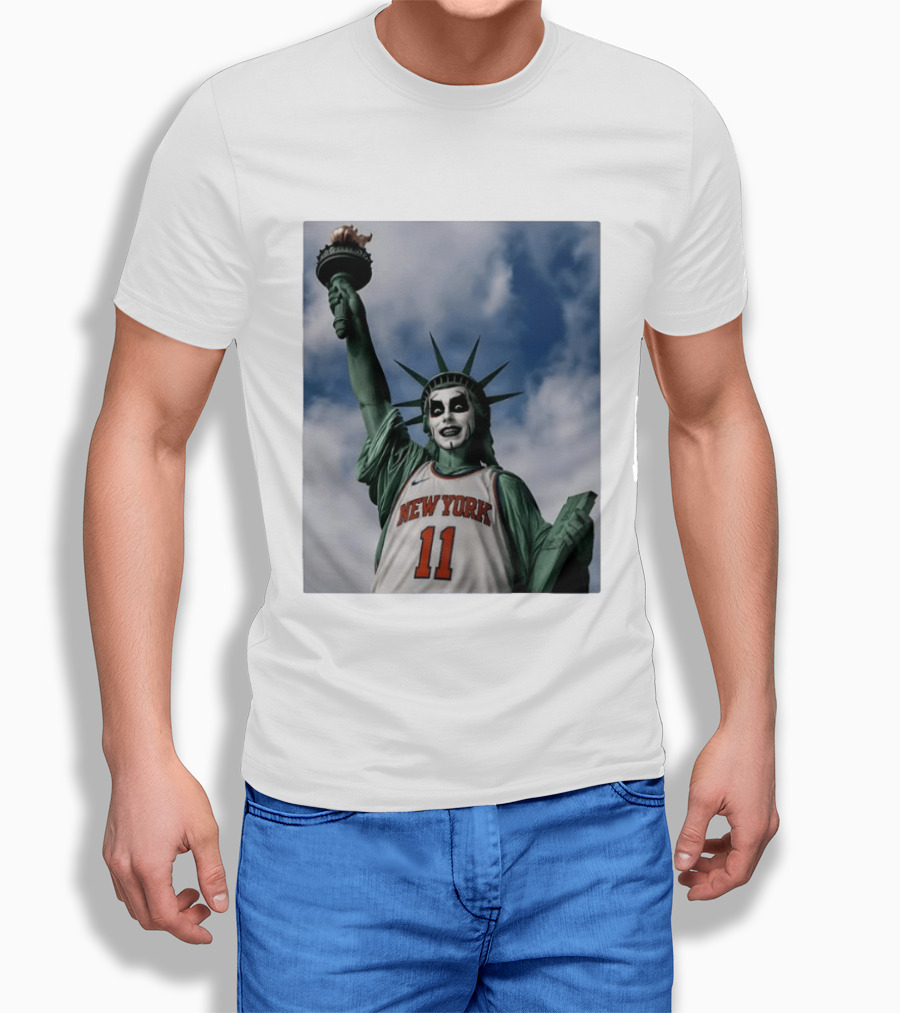 New York 11 Statue Of Liberty Joker Mashup T-Shirt