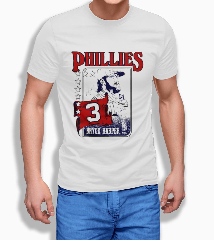 Phillies Bryce Harper 3 Star Player Philadelphia T-Shirt