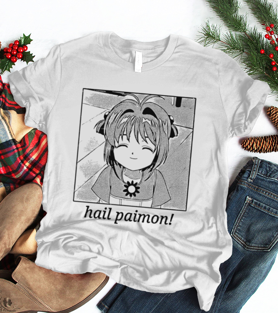 Sakura Kinomoto Hail Paimon Anime Manga T-Shirt