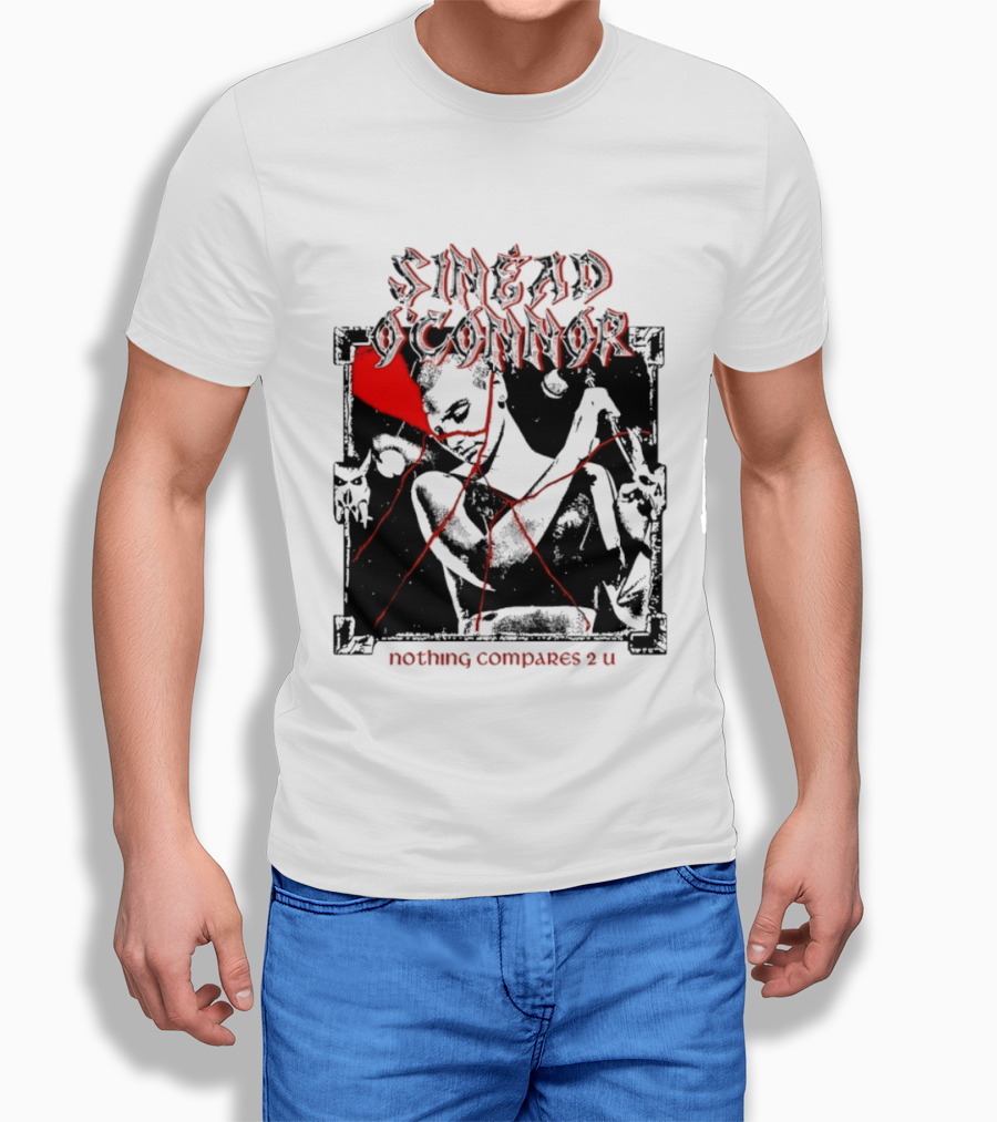 Sinead O'Connor Nothing Compares 2 U Abstract Red Grunge Aesthetic T-Shirt