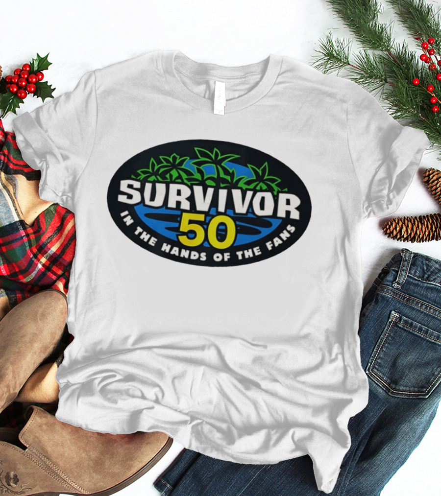 Survivor 50 In The Hands Of The Fans Island Palms Oval T-Shirt