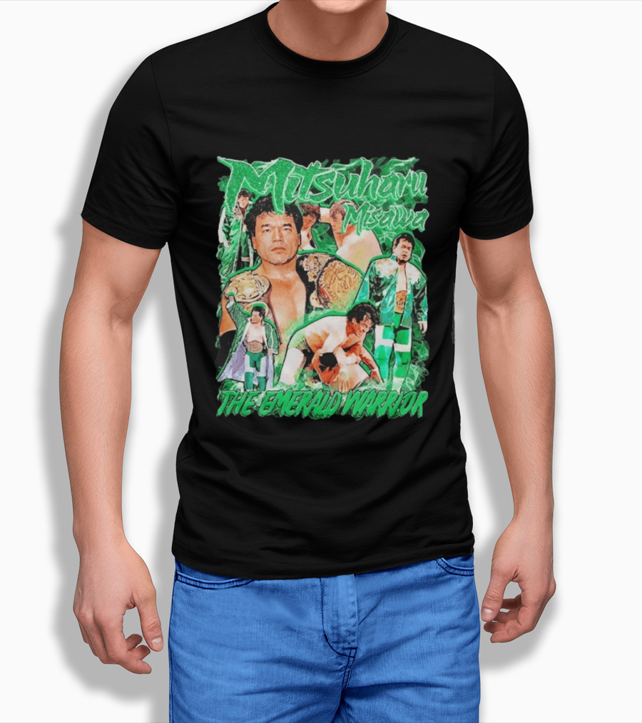 Mitsuharu Misawa The Emerald Warrior Wrestling Legend T-Shirt