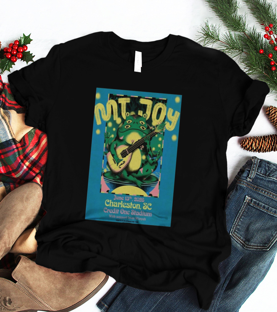 MT. JOY Charleston SC June 13 2026 Credit One Stadium Frog Guitar Concert T-Shirt
