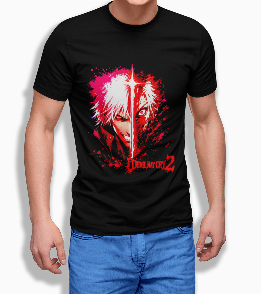 Devil May Cry 2 Dante Half Face Split T-Shirt