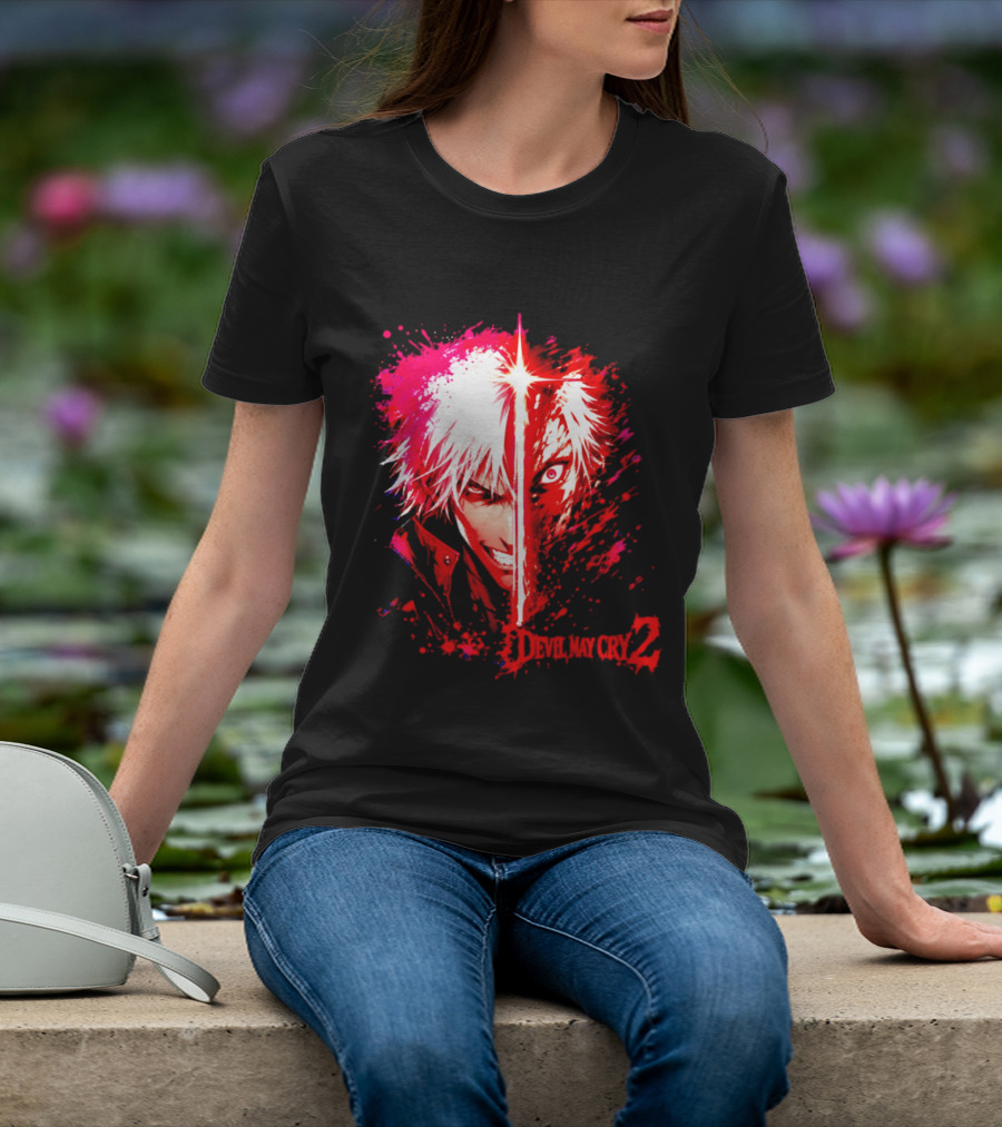 Devil May Cry 2 Dante Half Face Split T-Shirt