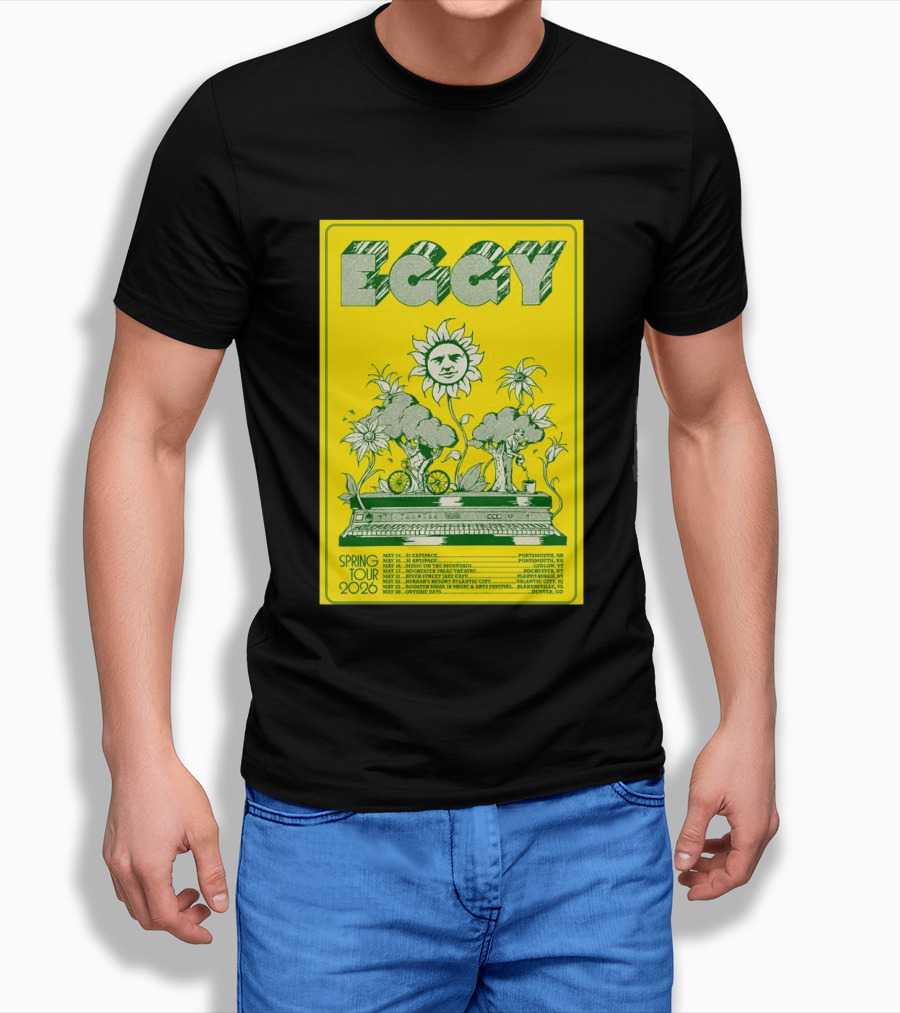 Eggy Spring Tour 2026 Concert With Sunflower And Piano T-Shirt