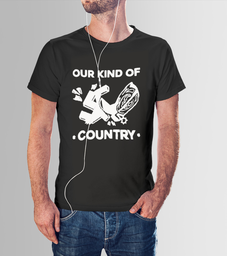 Our Kind Of Country Cowboy Boot Swastika T-Shirt