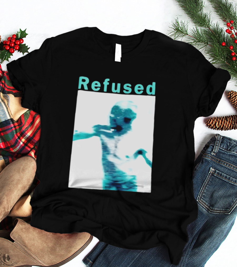 Refused Songs To The Flames Of Discontent Distorted Blue Figure T-Shirt