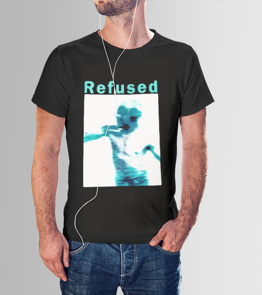 Refused Songs To The Flames Of Discontent Distorted Blue Figure T-Shirt