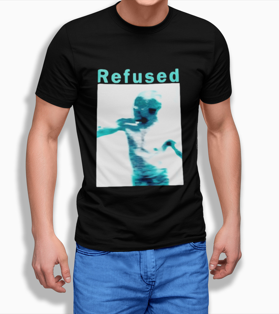 Refused Songs To The Flames Of Discontent Distorted Blue Figure T-Shirt