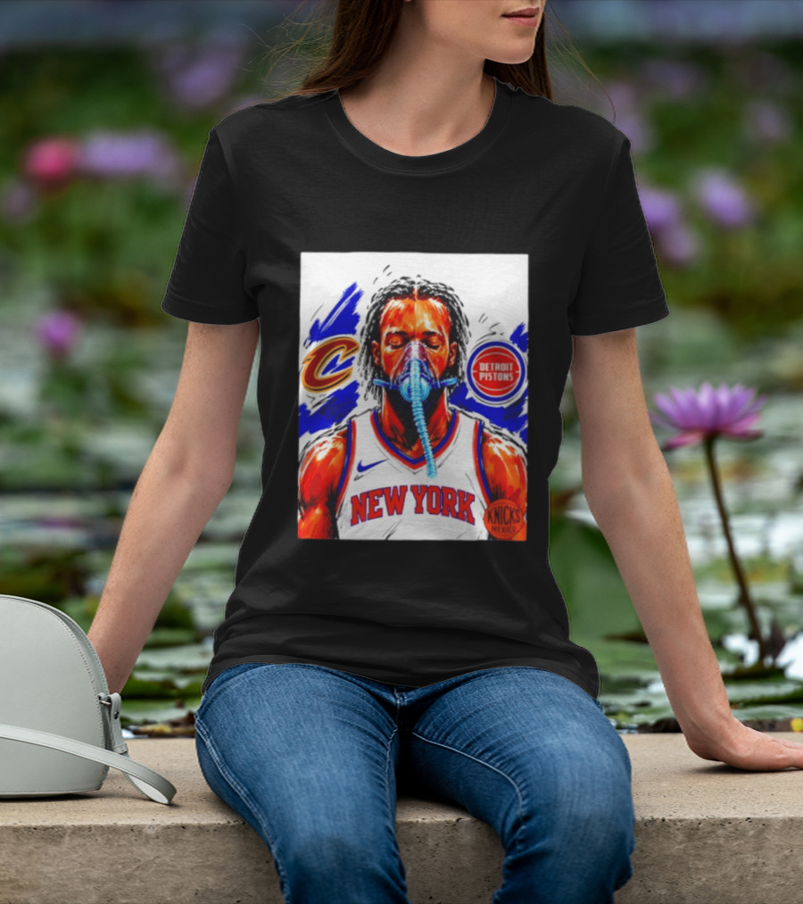 New York Knicks Jalen Brunson Vs Detroit Pistons Cleveland Cavaliers Matchup Knicks Mexico T-Shirt
