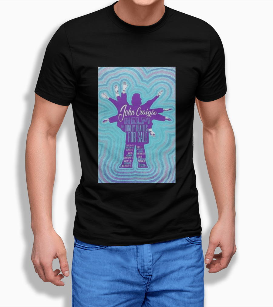 John Craigie Help The Lonely Beatles For Sale Hopmonk Sebastopol CA May 26 2026 T-Shirt