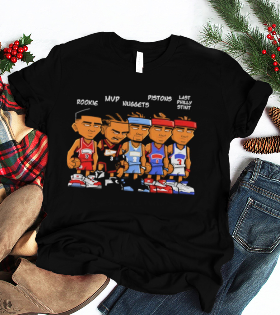 Rookie MVP Nuggets Pistons Last Philly Stint Iverson Career T-Shirt