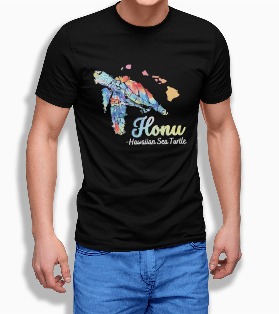 Honu Hawaiian Sea Turtle Watercolor T-Shirt