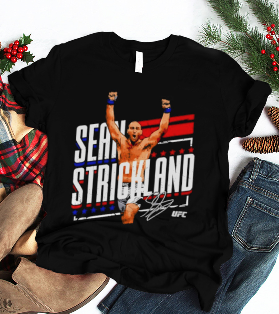 Sean Strickland UFC Fighter Star Signature Graphic UFC T-Shirt