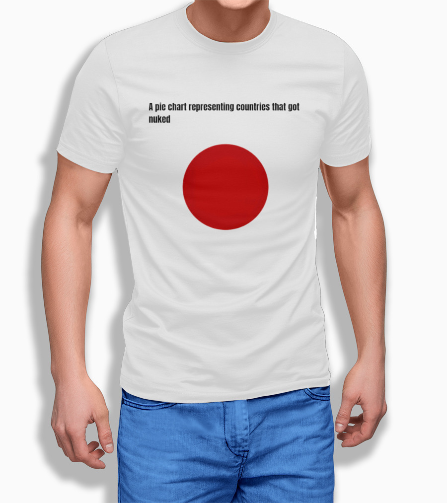 A Pie Chart Representing Countries That Got Nuked Red Circle T-Shirt