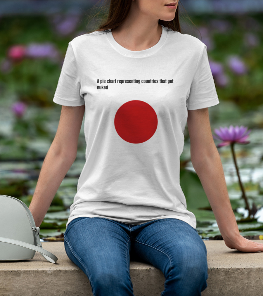A Pie Chart Representing Countries That Got Nuked Red Circle T-Shirt
