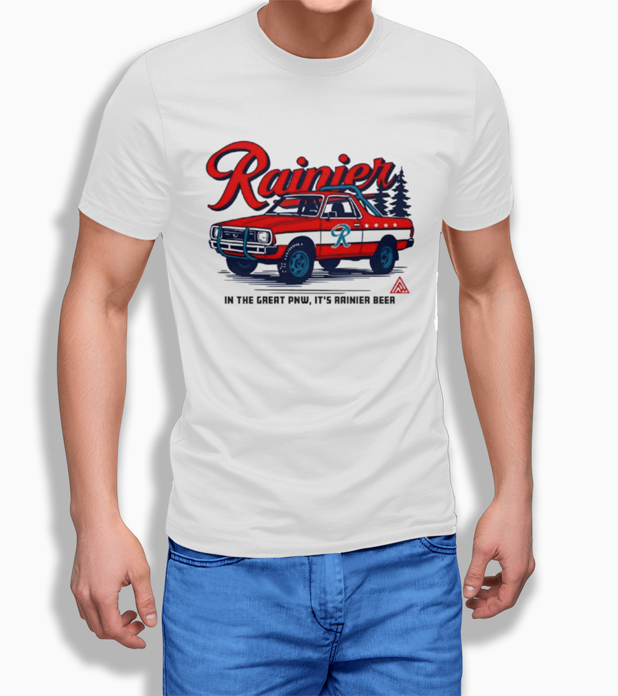 Rainier Beer Subaru Brat In The Great PNW T-Shirt