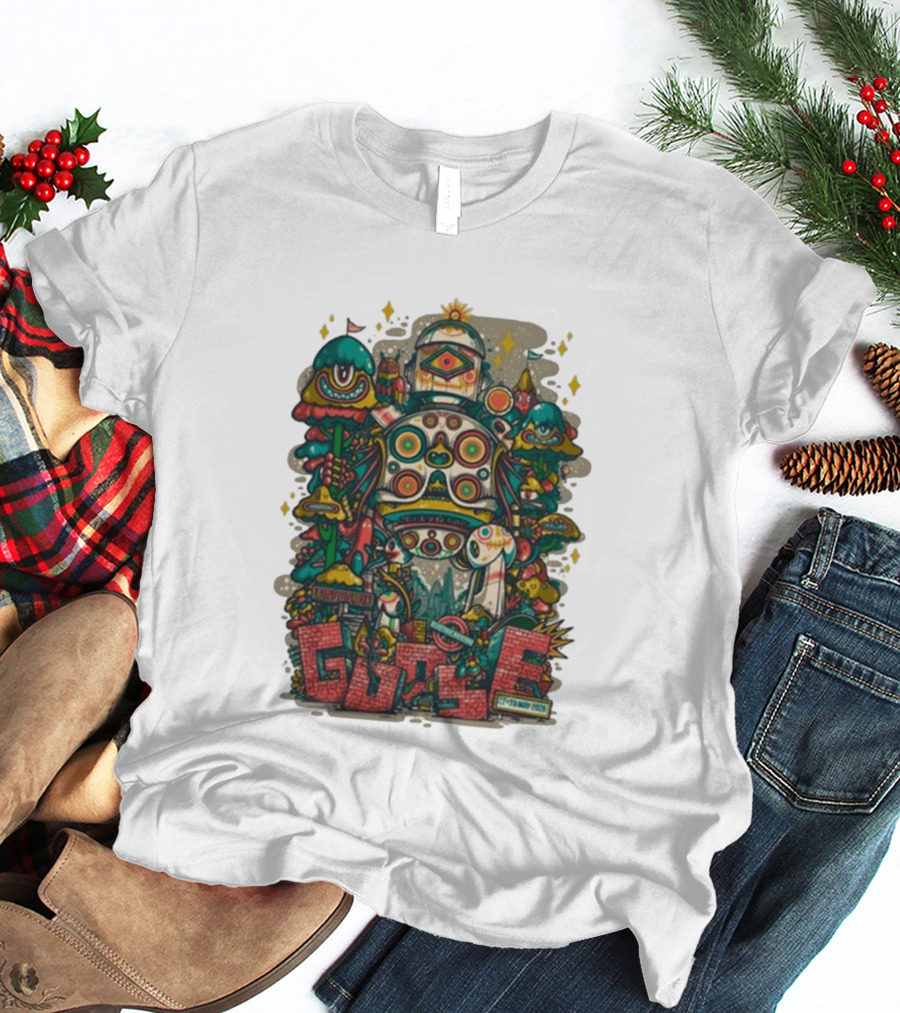 Goose London UK Tour May 22 23 2026 Psychedelic Robot Mushroom T-Shirt