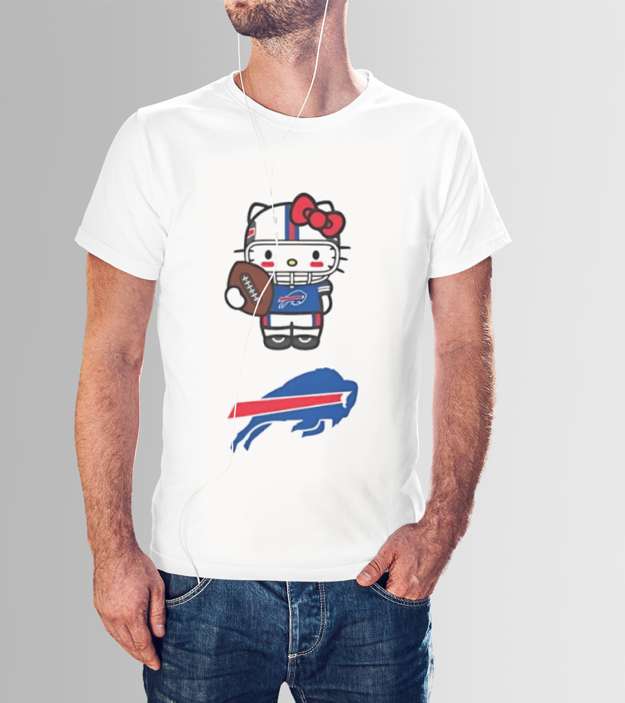 Hello Kitty Buffalo Bills Football Player Team T-Shirt