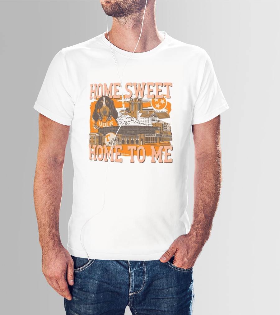 Tennessee Volunteers Home Sweet Home To Me Vols Dog Stadium Football T-Shirt