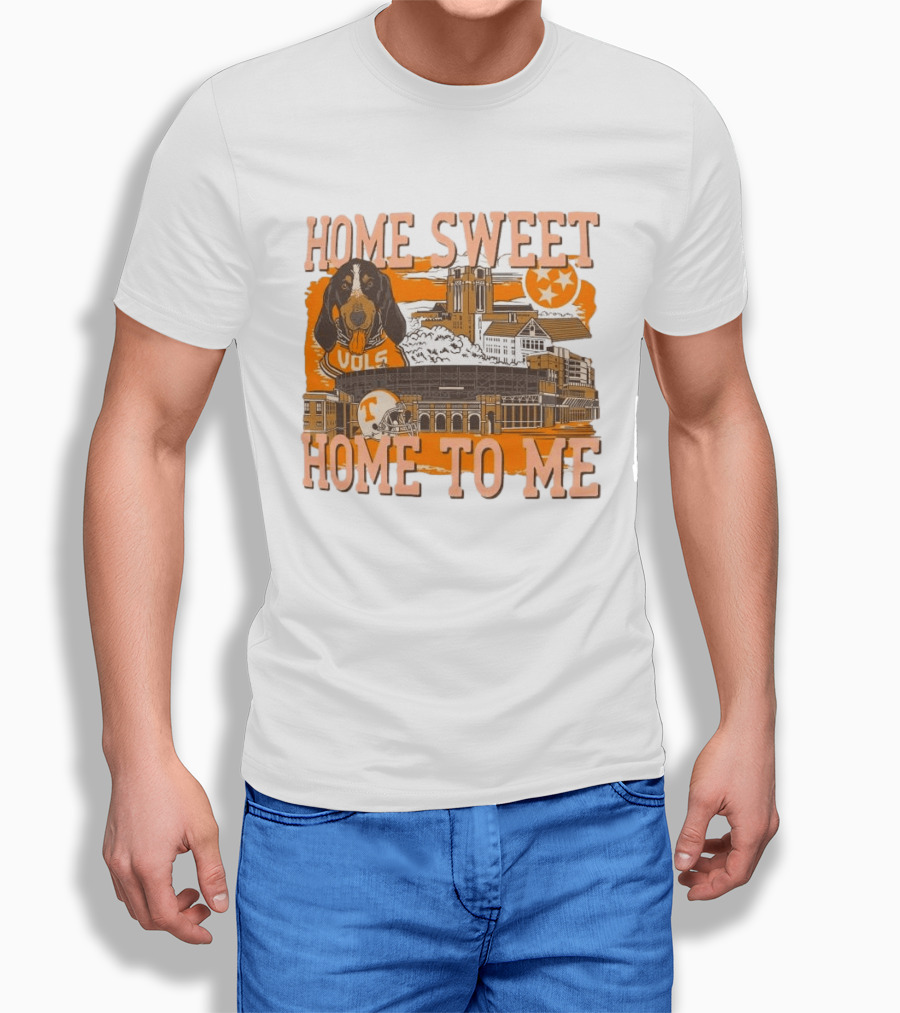 Tennessee Volunteers Home Sweet Home To Me Vols Dog Stadium Football T-Shirt