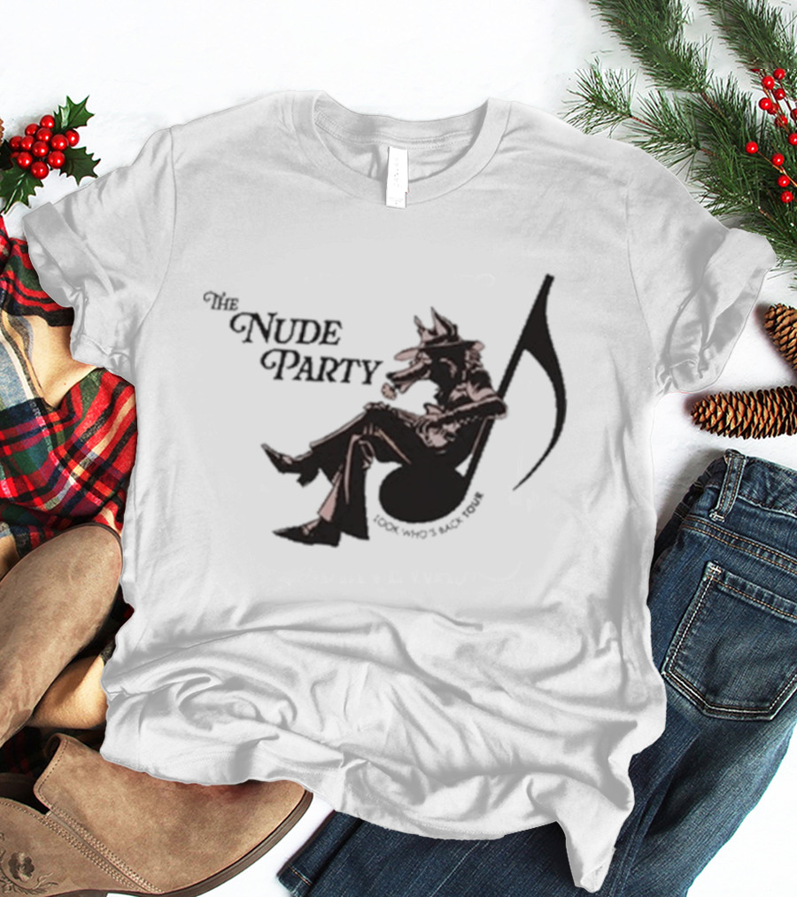 The Nude Party Look Who's Back Tour Resting Cat With Tail T-Shirt