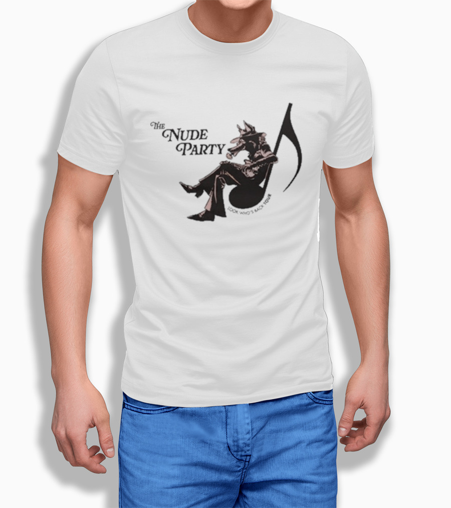 The Nude Party Look Who's Back Tour Resting Cat With Tail T-Shirt