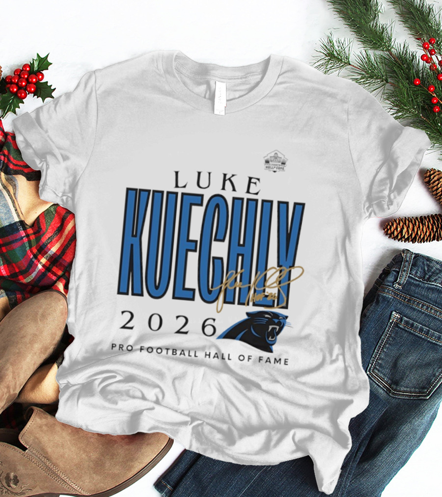 Luke Kuechly Carolina Panthers 2026 Pro Football Hall Of Fame Inductee T-Shirt