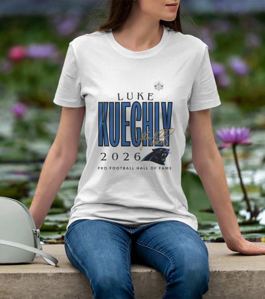 Luke Kuechly Carolina Panthers 2026 Pro Football Hall Of Fame Inductee T-Shirt
