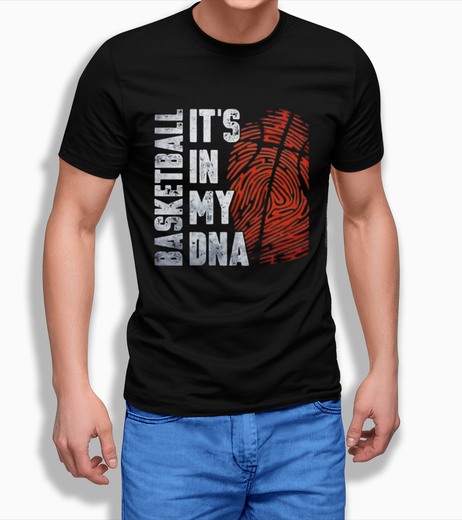 Basketball It's In My DNA Fingerprint T-Shirt