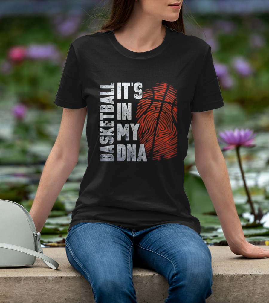 Basketball It's In My DNA Fingerprint T-Shirt
