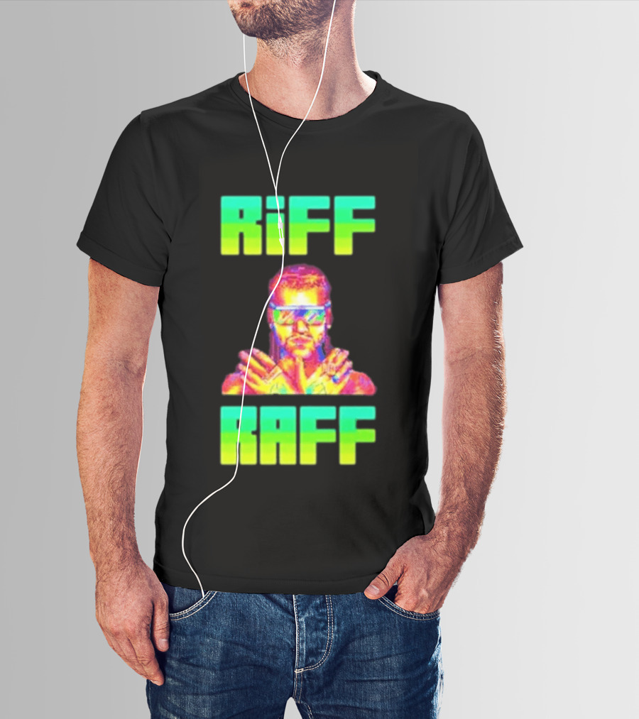 Riff Raff Neon 8 Bit Style Dale Dan Tony T-Shirt