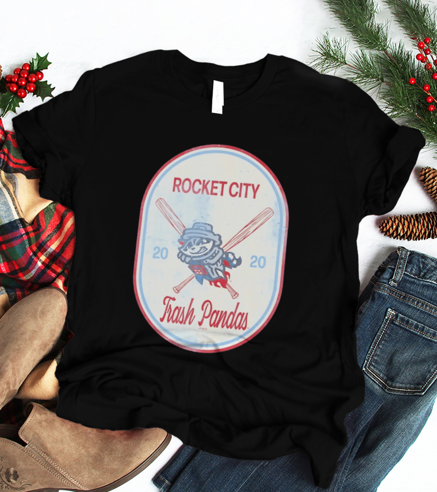 Rocket City Trash Pandas 2020 Raccoon Baseball T-Shirt