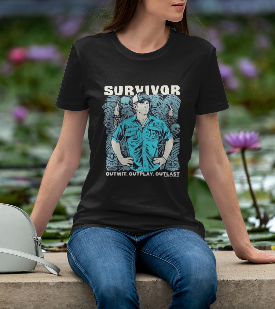 Survivor Jeff Outwit Outplay Outlast Tropical Island Adventure T-Shirt