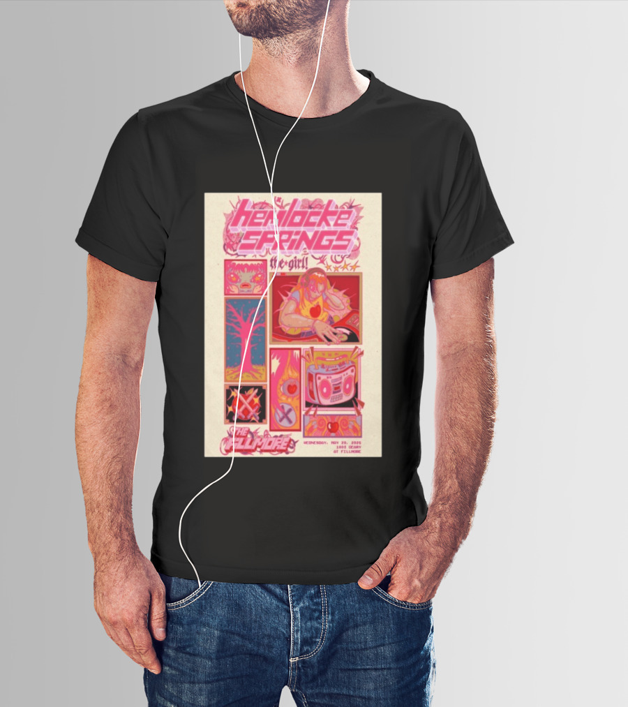 Hemlocke Springs The Girl May 20 2026 The Fillmore San Francisco Concert T-Shirt