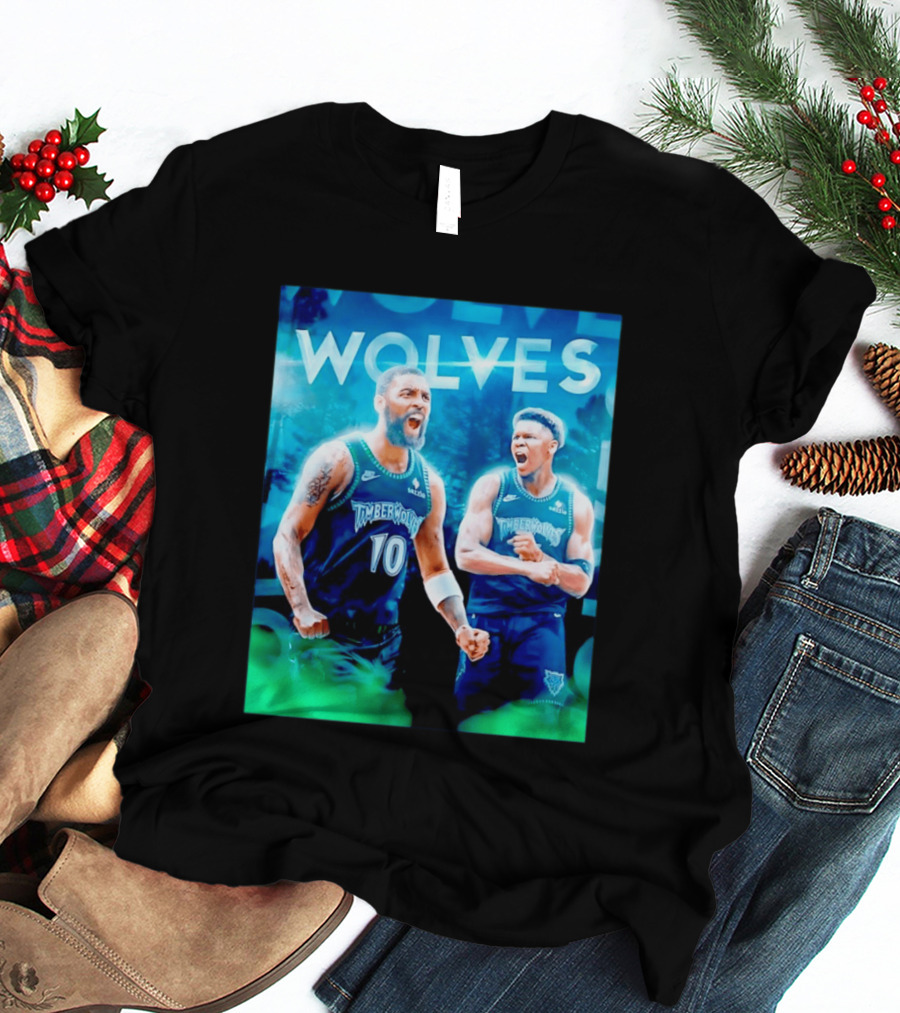 Wolves Timberwolves Kyrie Irving Anthony Edwards Basketball NBA Stars T-Shirt