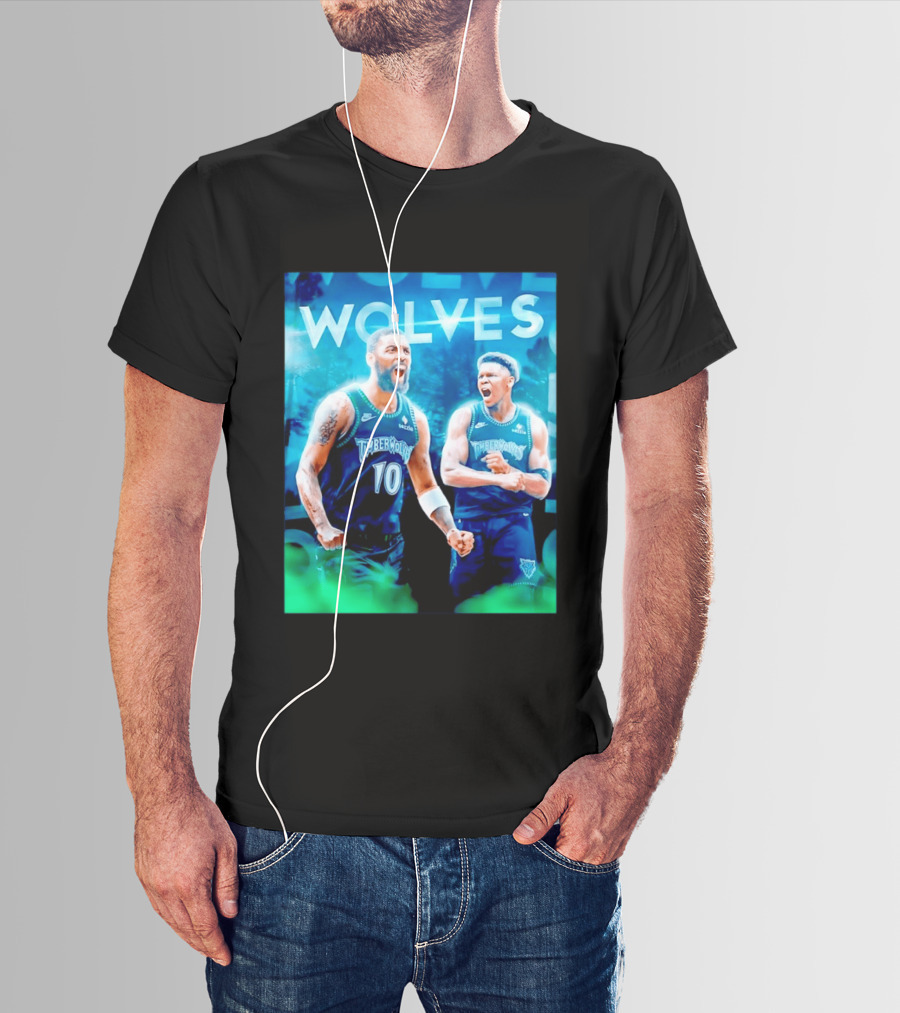 Wolves Timberwolves Kyrie Irving Anthony Edwards Basketball NBA Stars T-Shirt