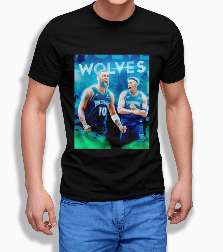 Wolves Timberwolves Kyrie Irving Anthony Edwards Basketball NBA Stars T-Shirt