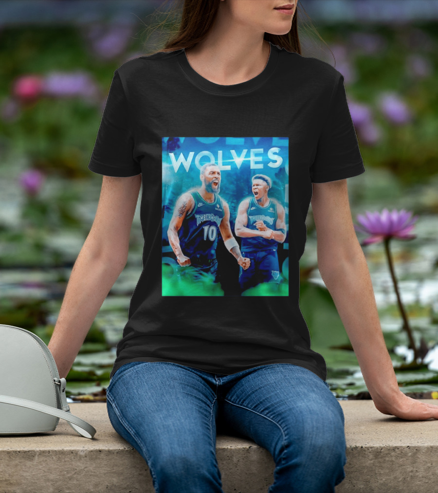 Wolves Timberwolves Kyrie Irving Anthony Edwards Basketball NBA Stars T-Shirt